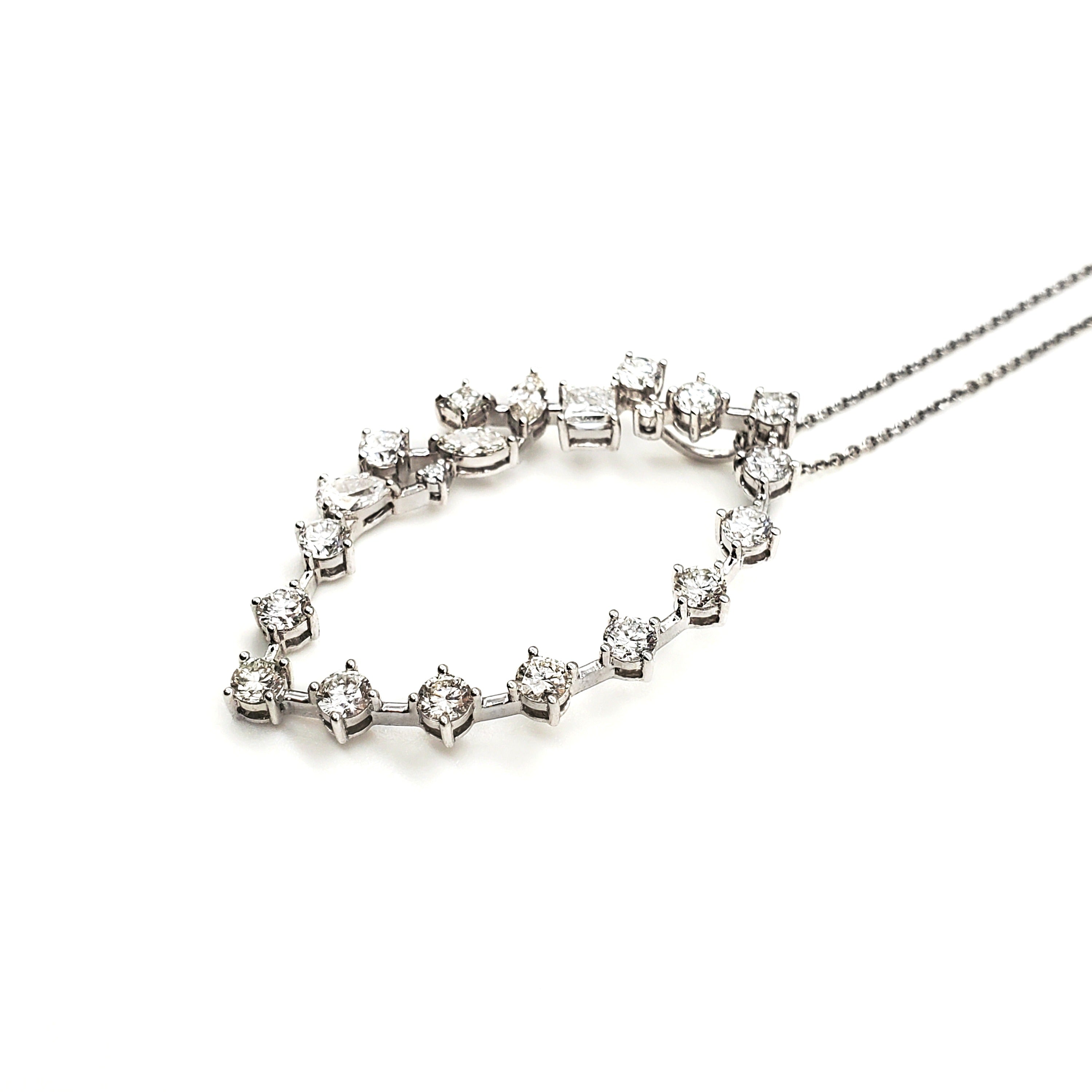 Marquise Shape Fancy Diamond Pendant image 1