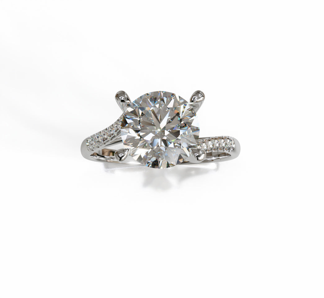 Twisted Shank Engagement Ring image 4