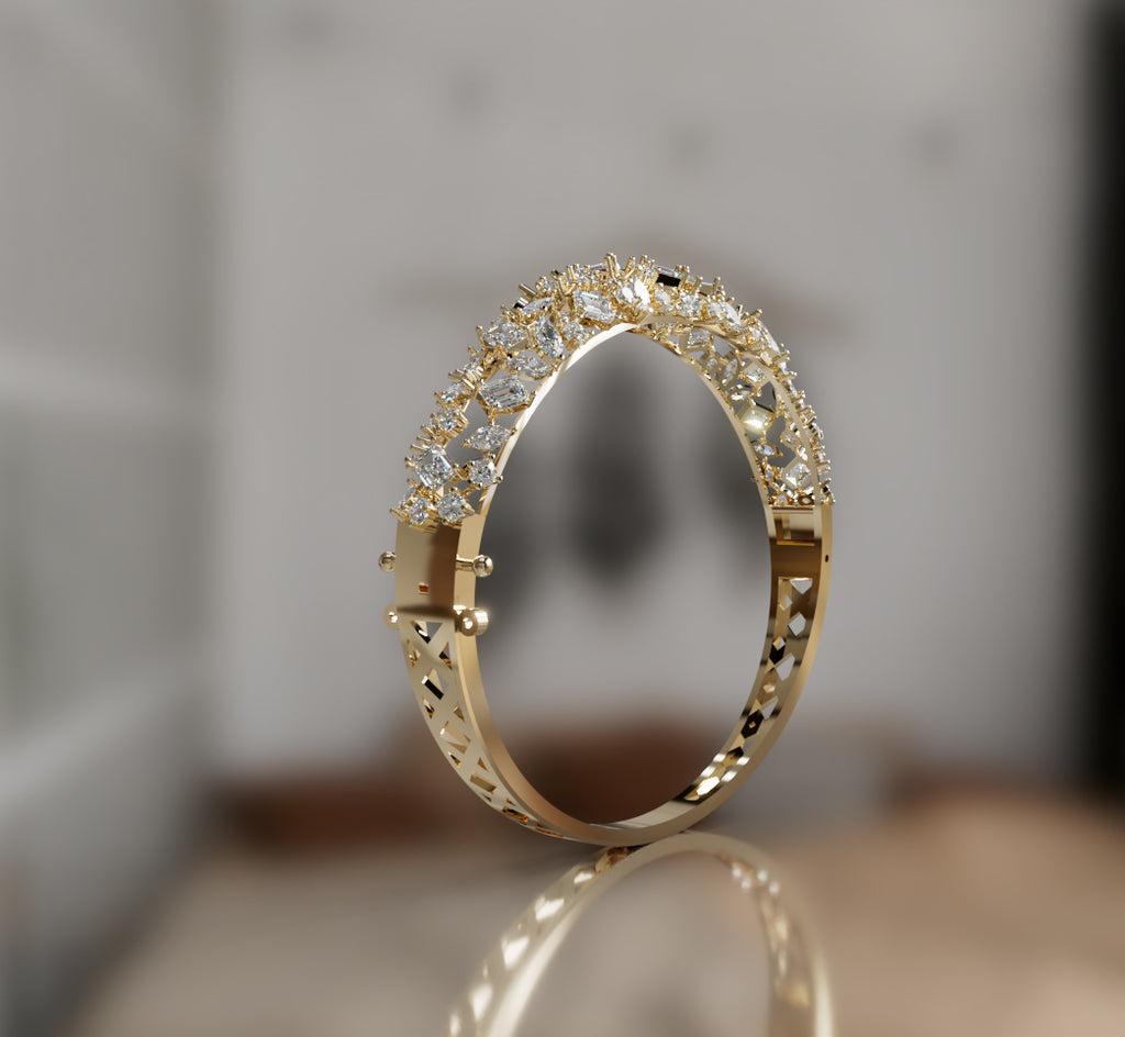 Fancy Shapes Mix Diamond Bangle image 1