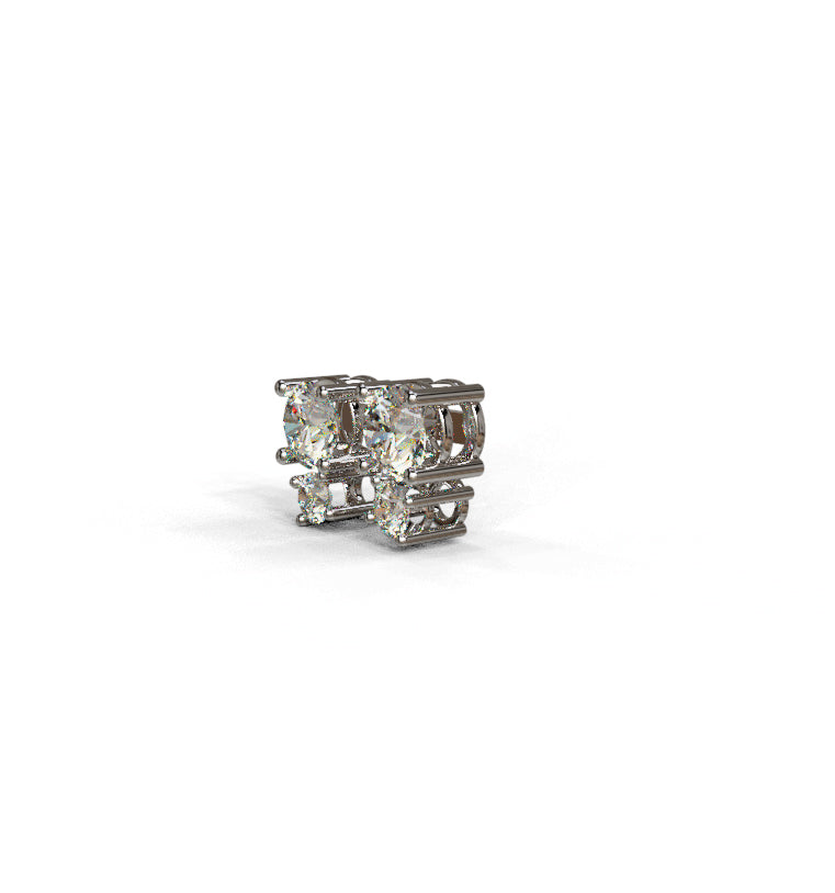 Two Diamonds Stud Earring image 4