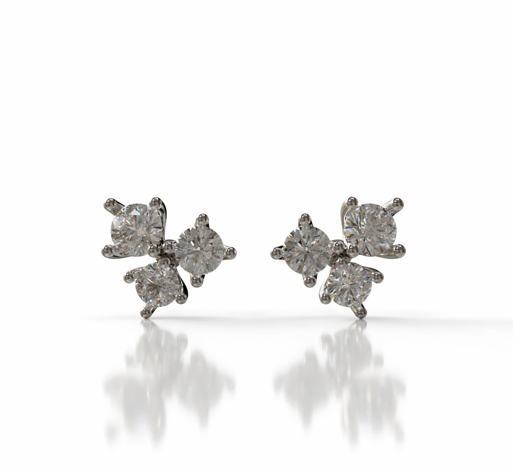 Lumi�re Blossom Diamond Stud Earring image 1