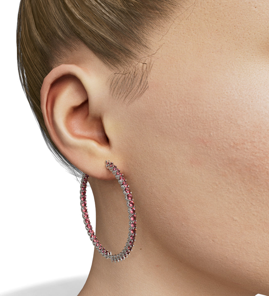 Inside Out Diamond Hoop Earring image 0