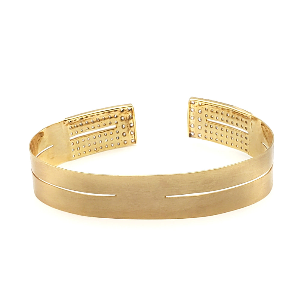 Diamond Greek Key Cuff Bracelets image 2