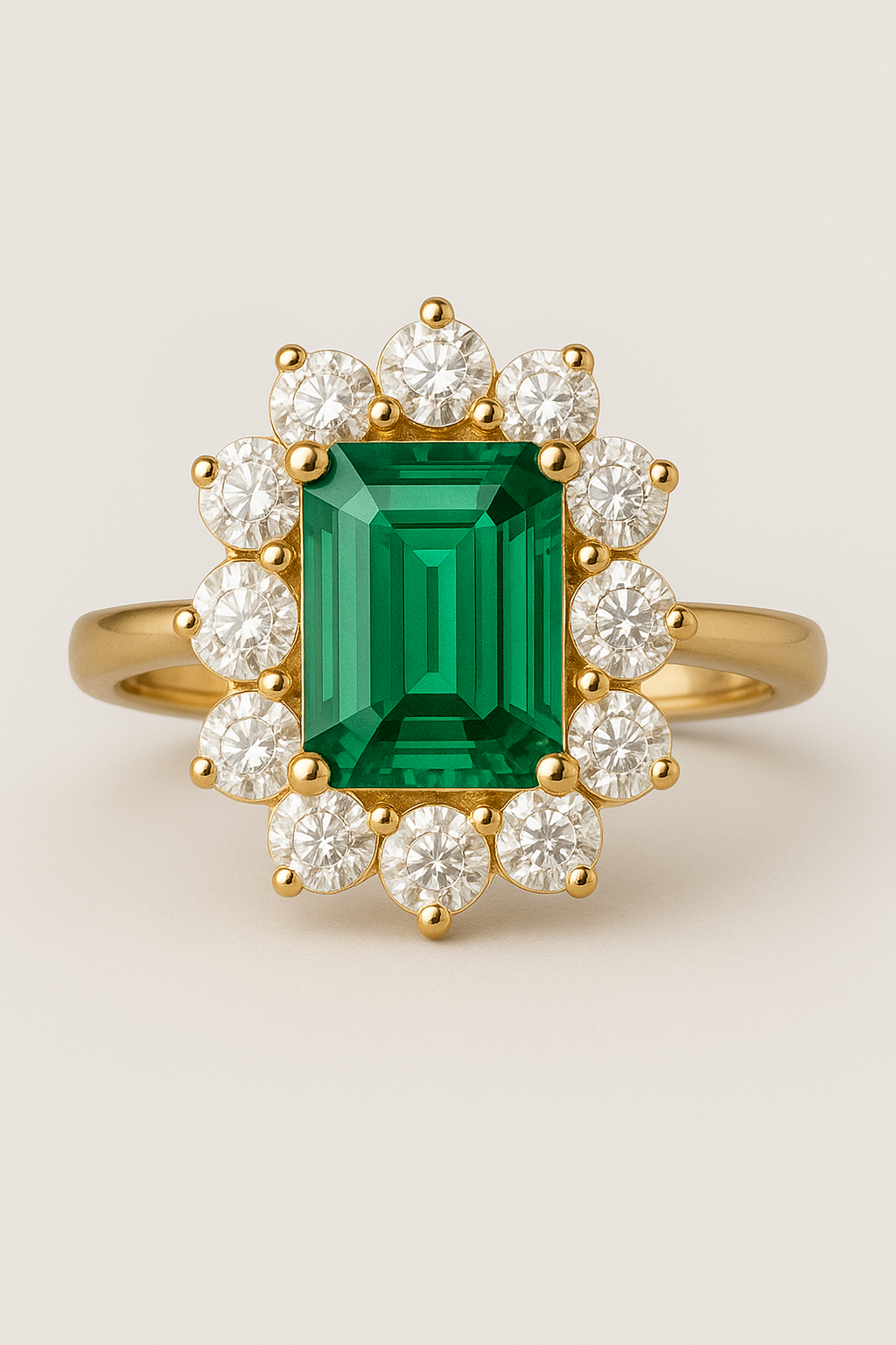 "Emerald Halo Royale" Ring image 2