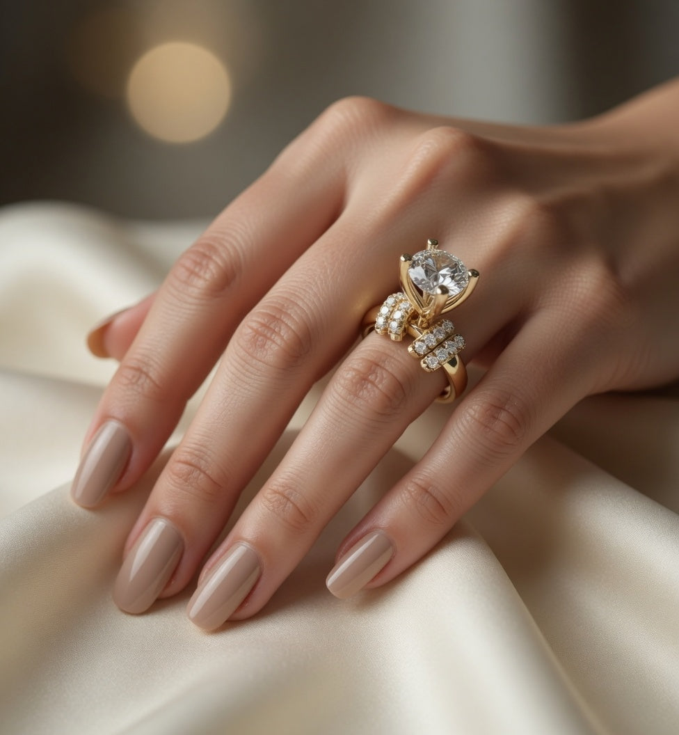 Knife Edge Shank Prong Setting Diamond Engagement Ring
