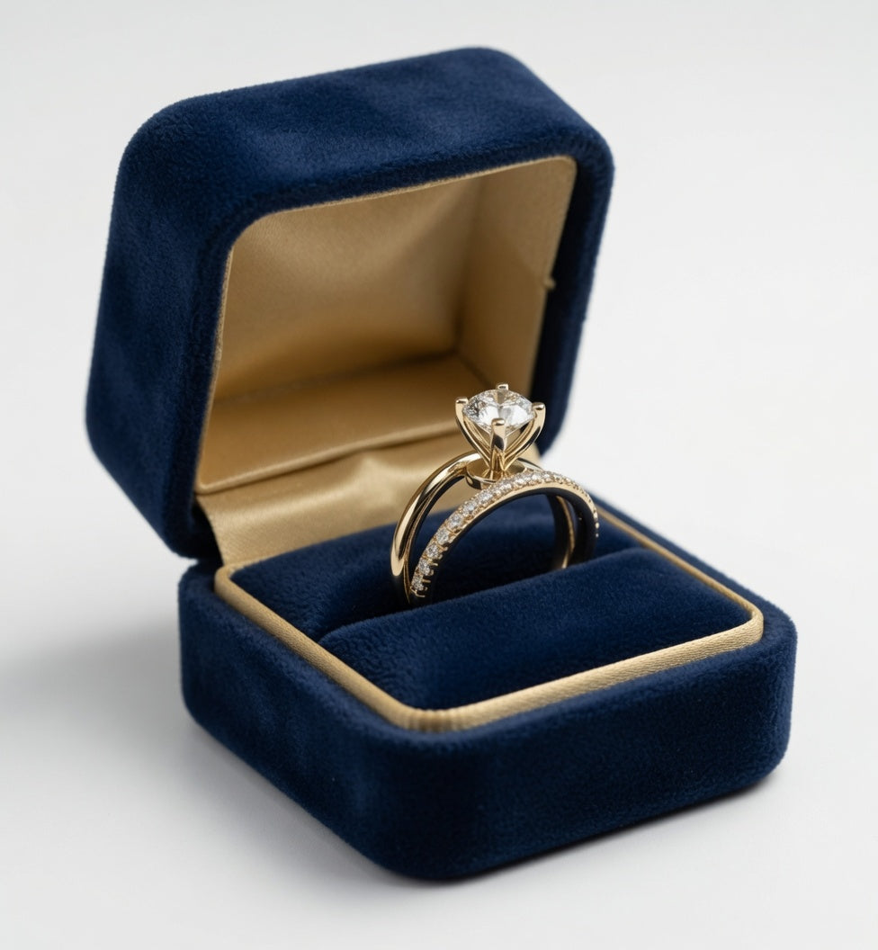 Split Half Shank Micro Pavé Diamond Engagement Ring