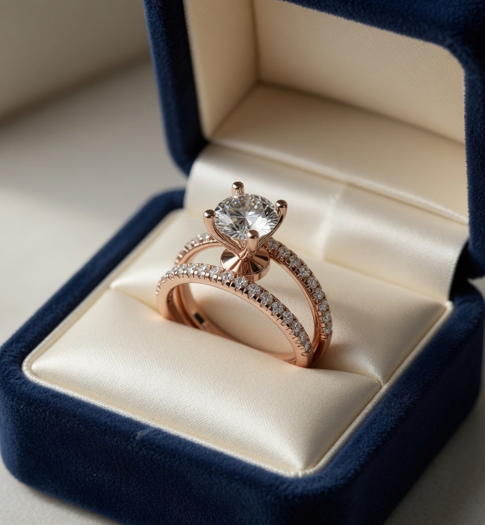 Micro Pavé Split Shank Diamond Engagement Ring