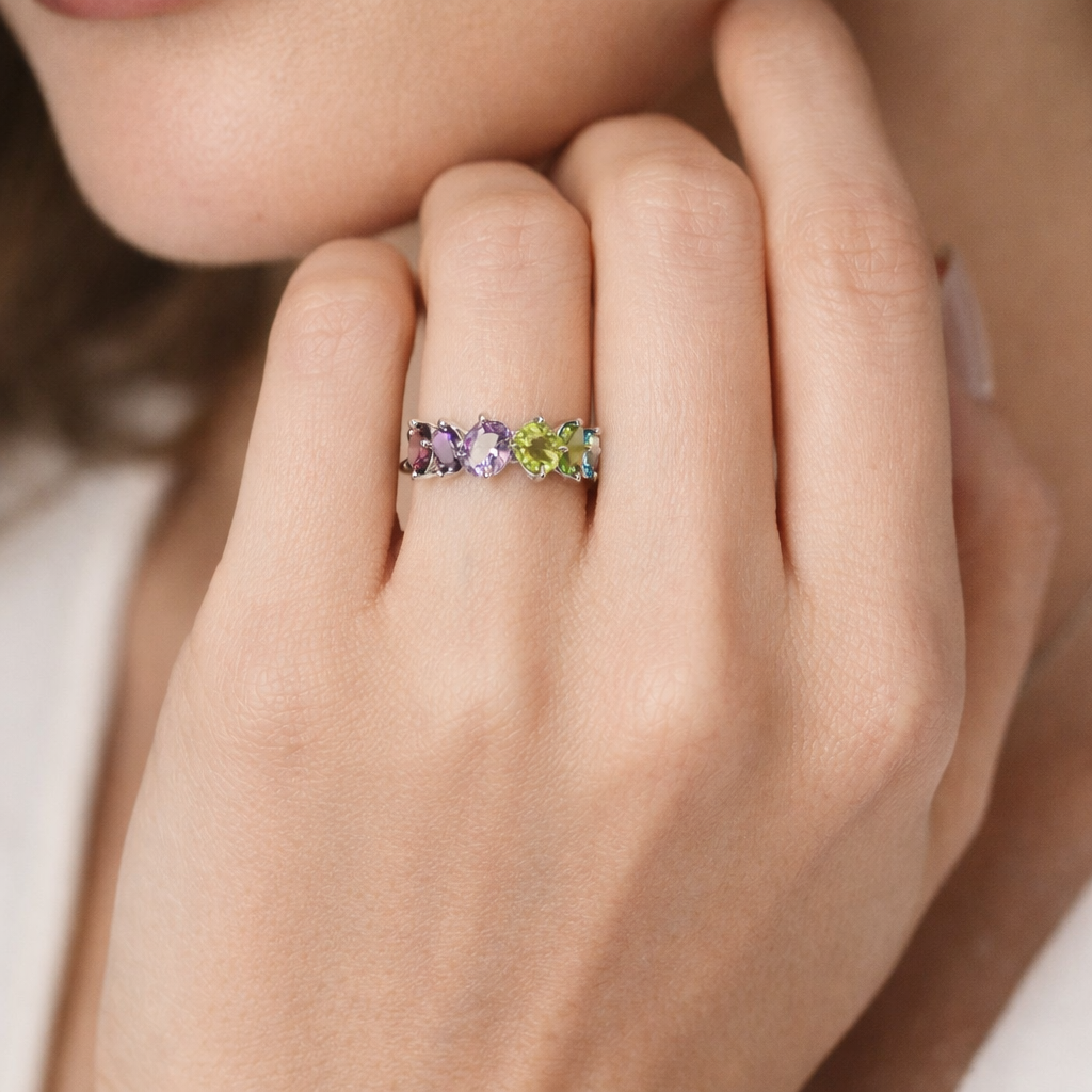 Oval Gemstone Fancy Ring