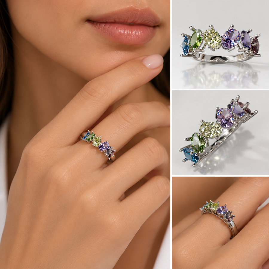 Oval Gemstone Fancy Ring