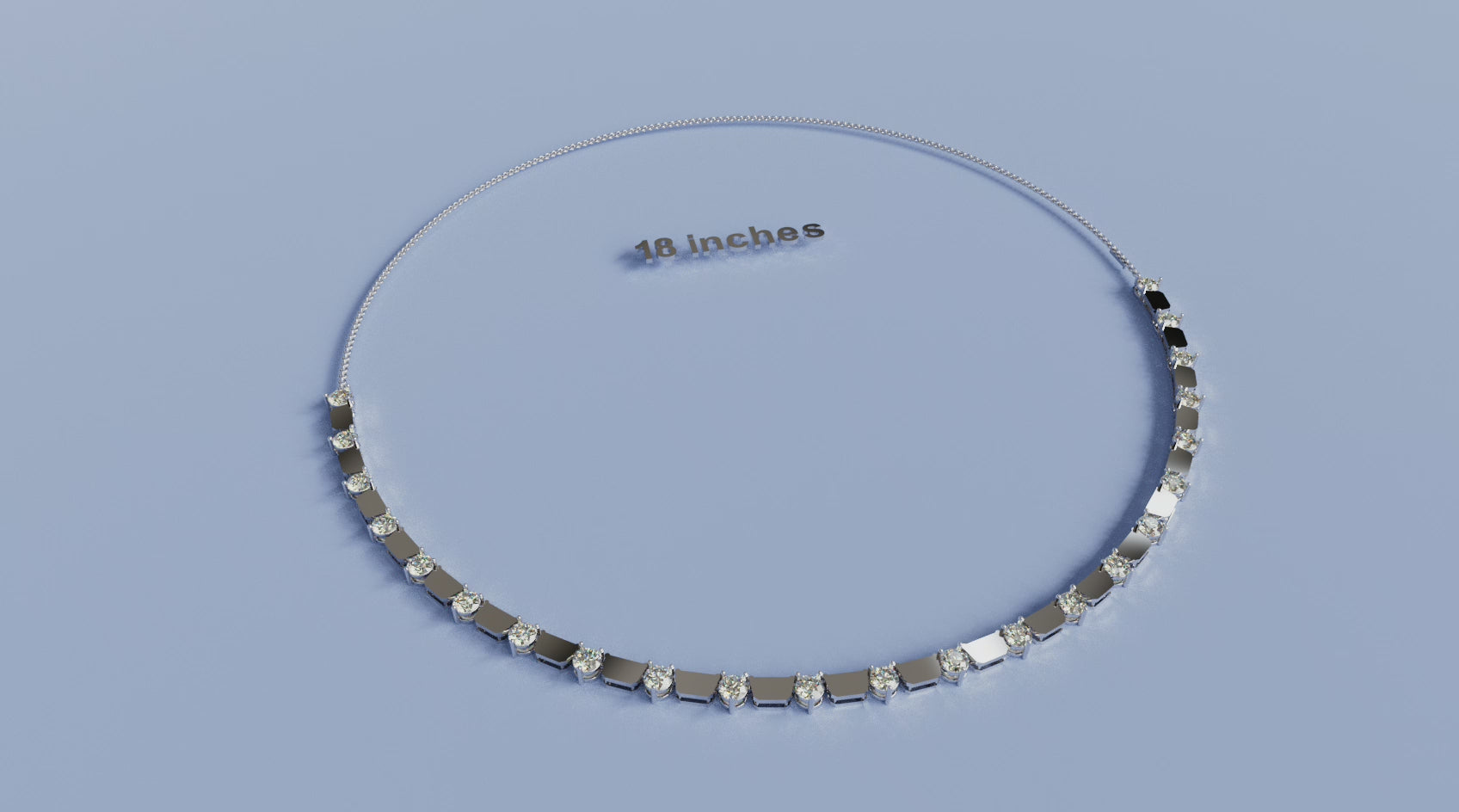 20 pointers Stone Finish Diamond Necklace