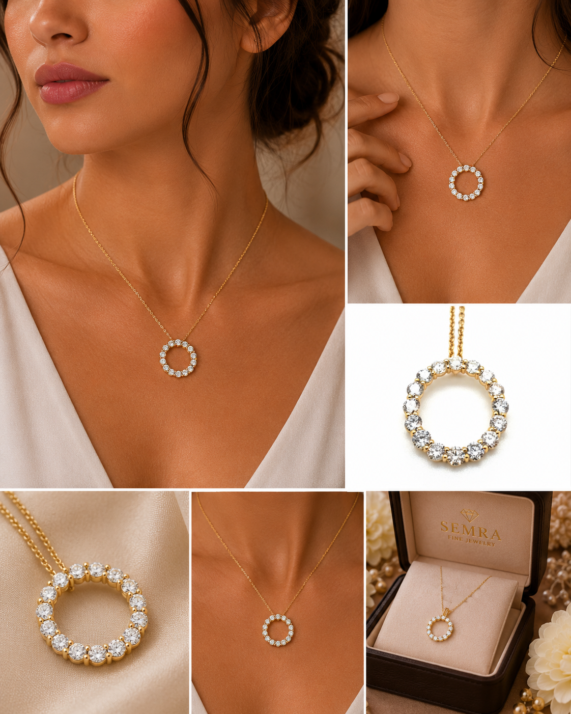 Classic Circle Diamond Pendant