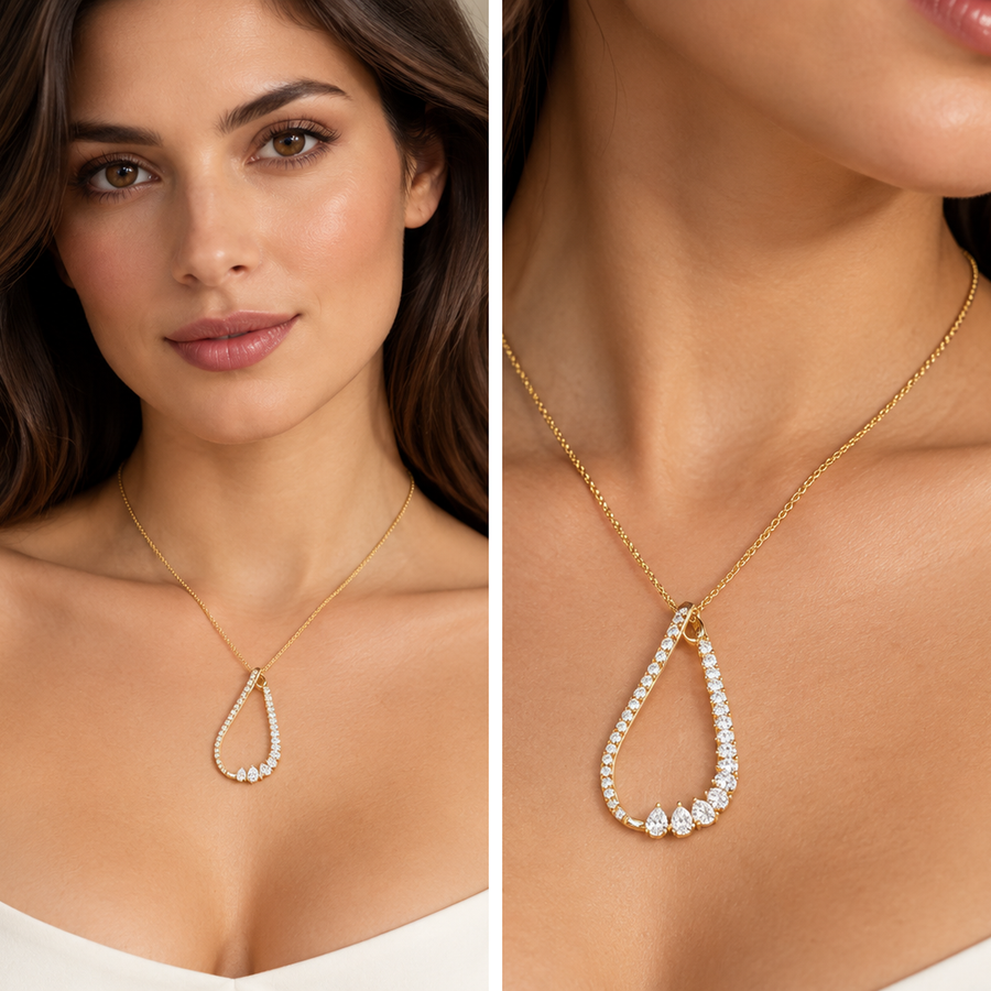Open Tear Drop Pendant