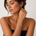 Diamond Greek Key Cuff Bracelets