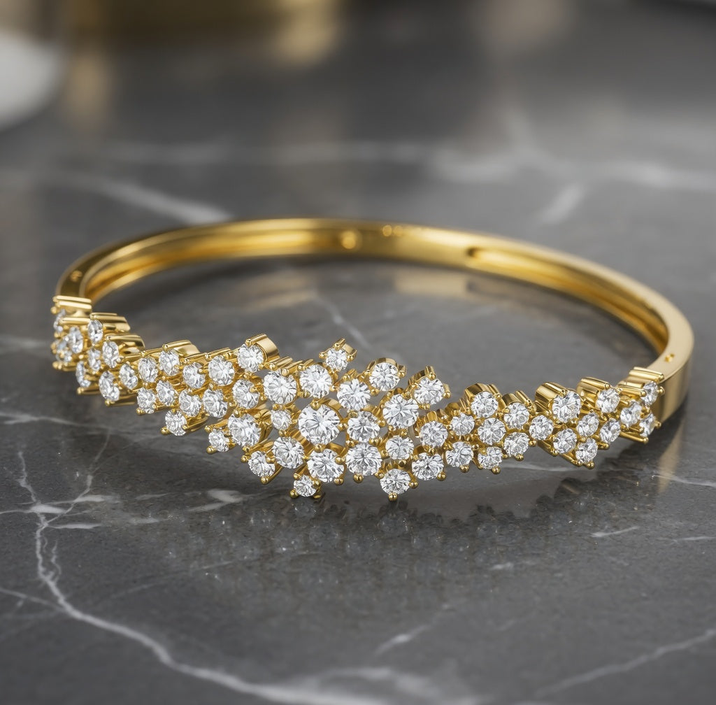 Diamond Cluster Fancy Bangle