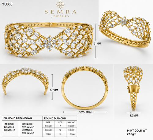 Bowtie Diamond Bangle