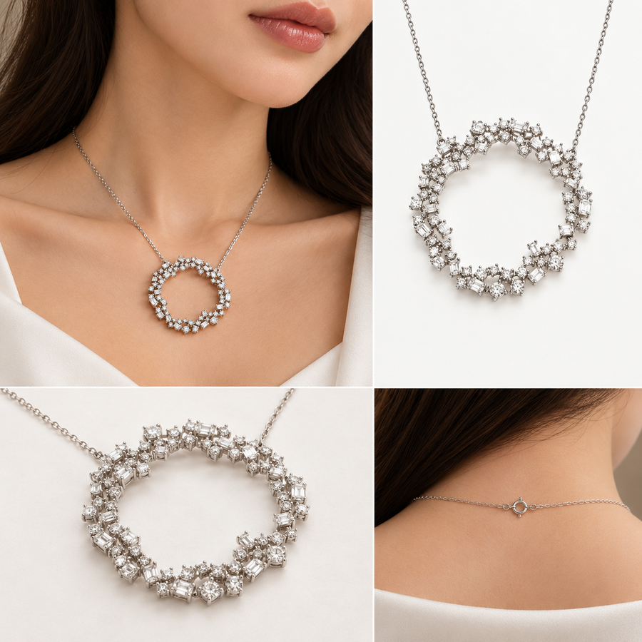 Full Moon Diamond Pendant