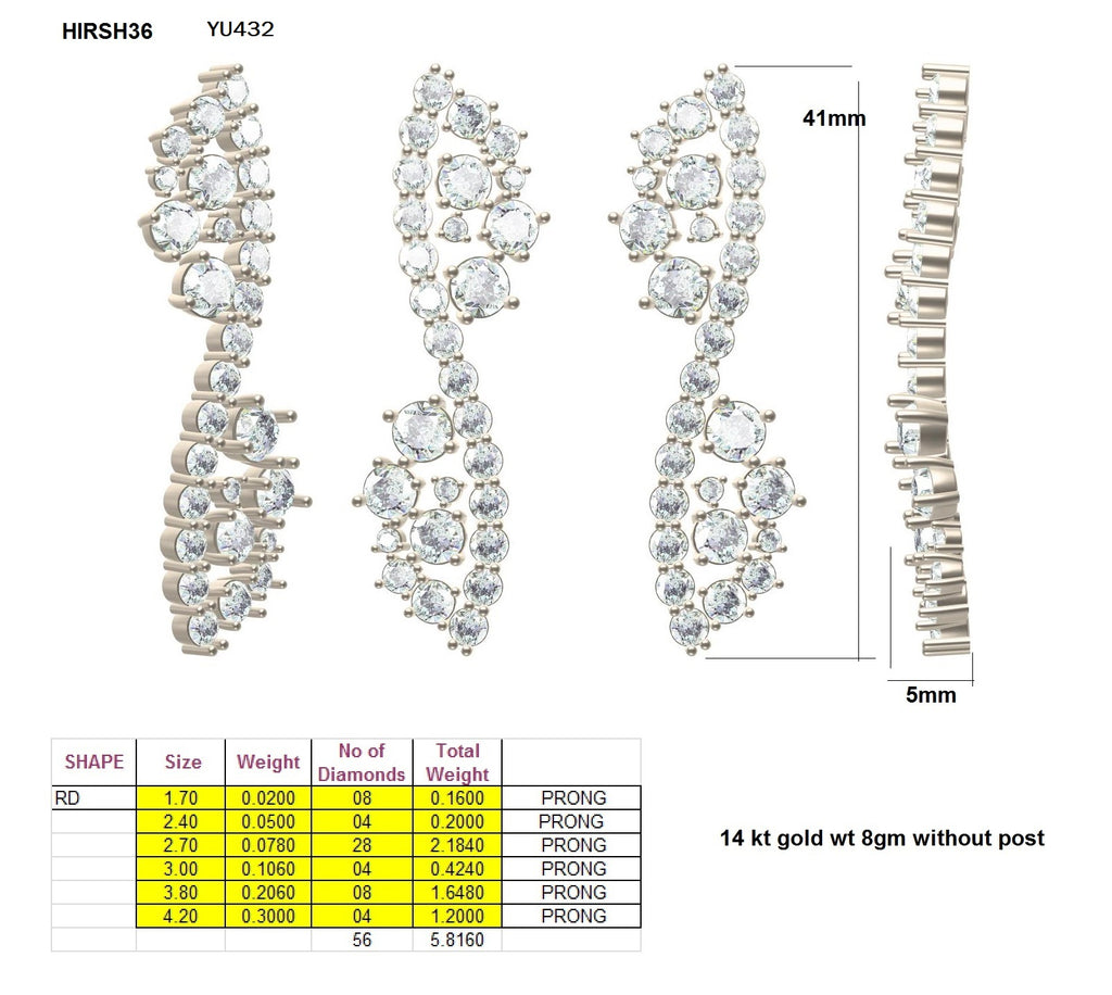 Cluster Diamond Earring