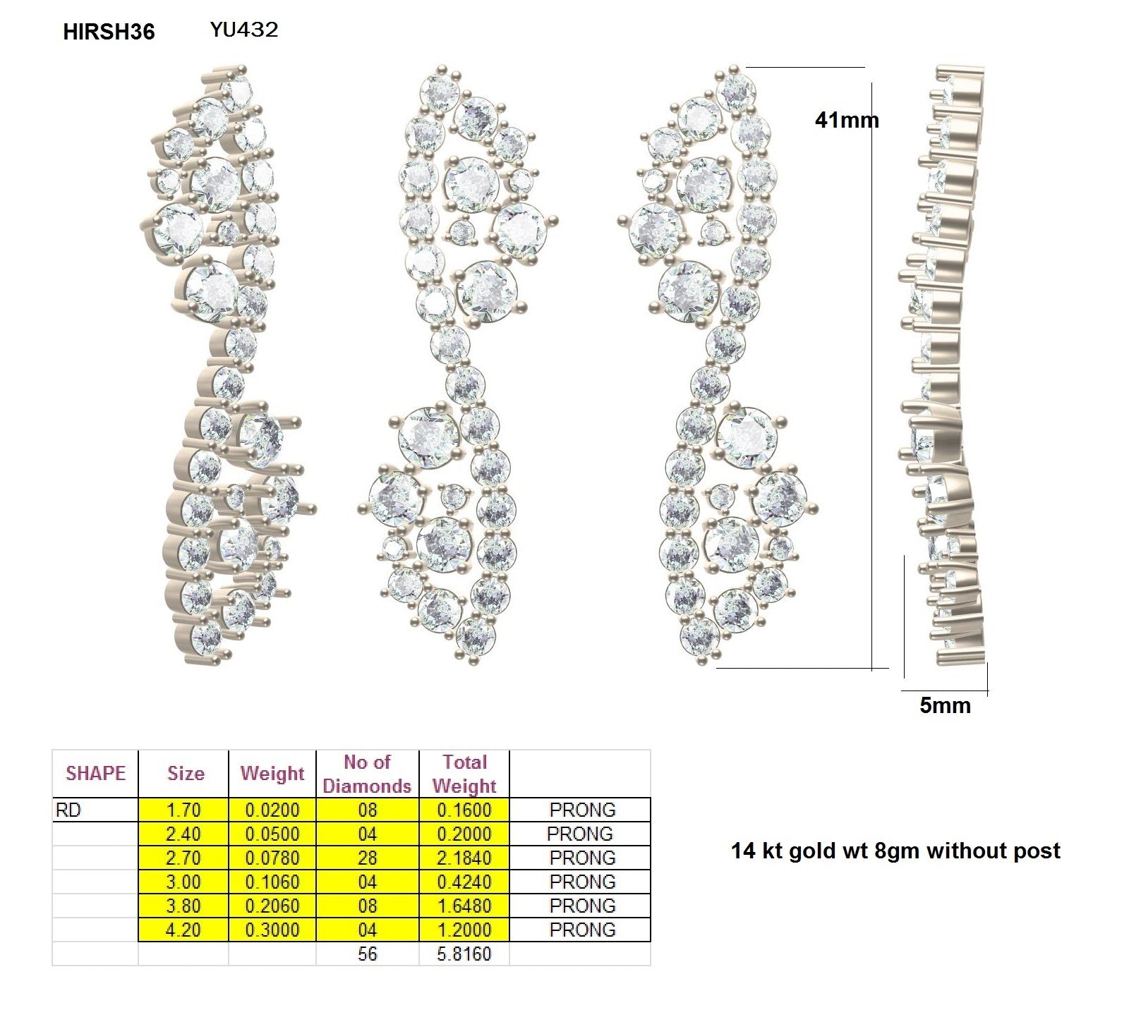 Cluster Diamond Earring
