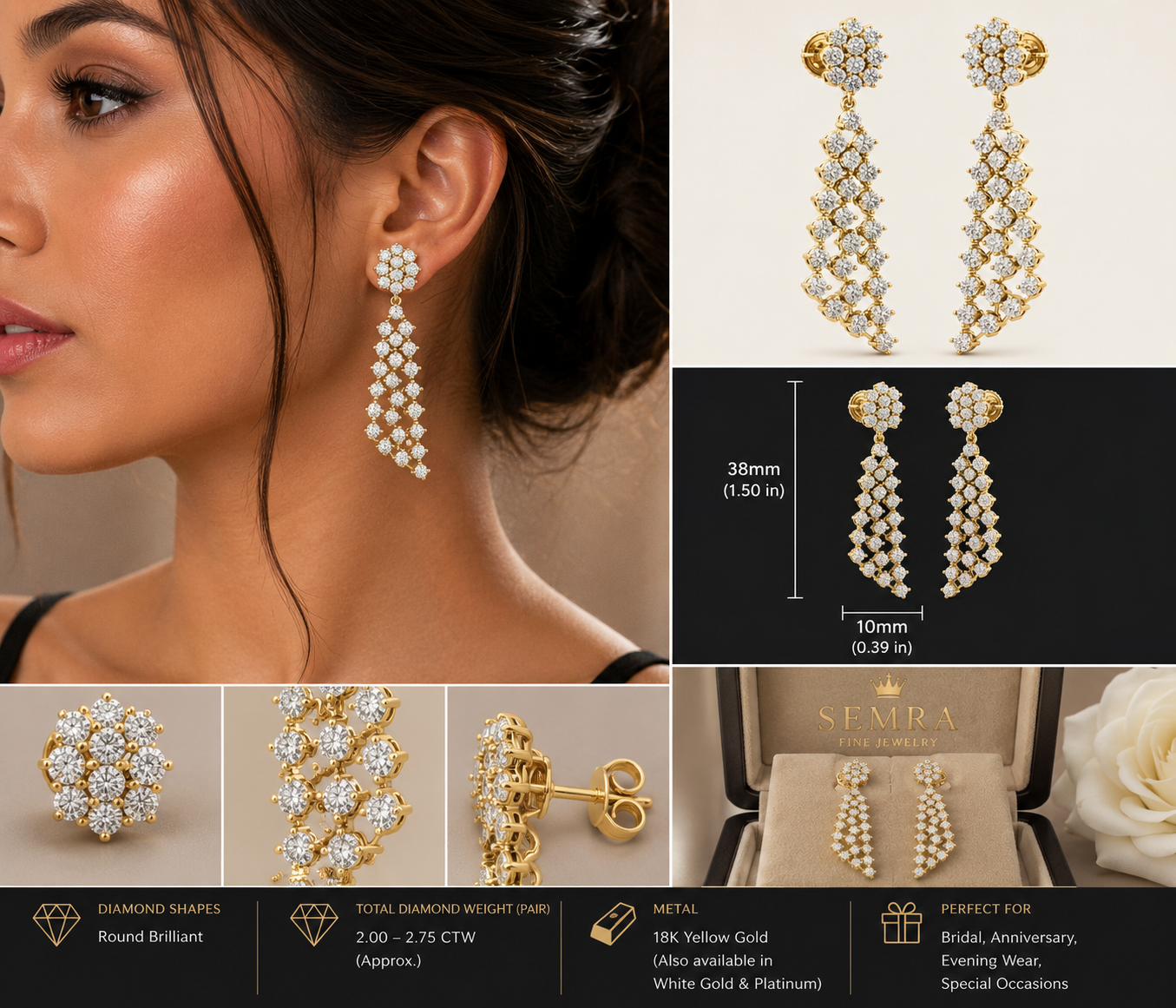 Triangle Fancy Earring