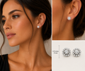 Floral Design Stud Earring