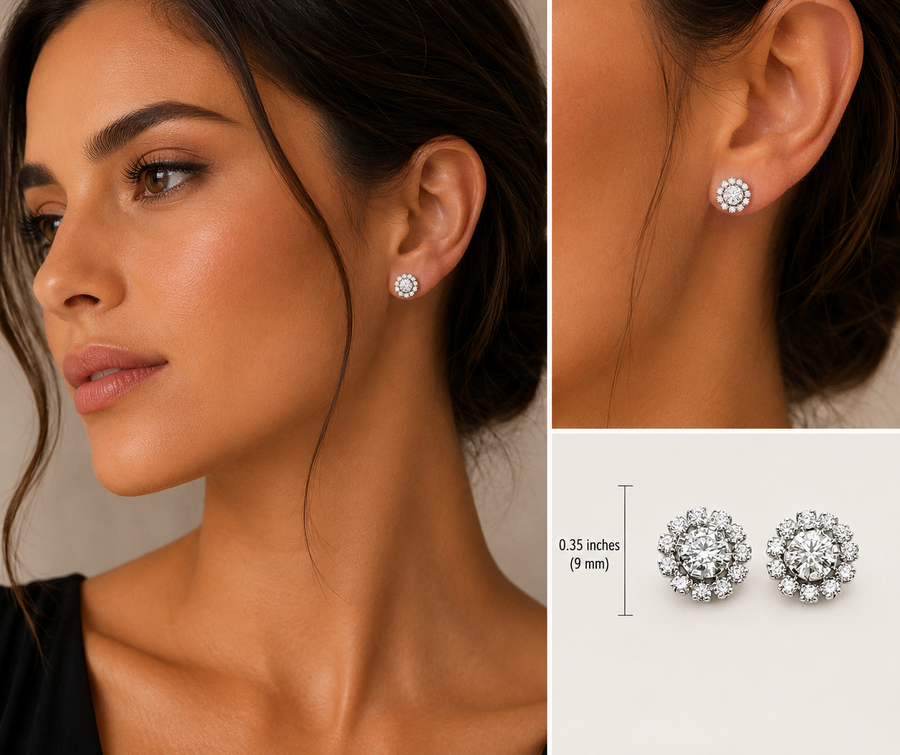 Floral Design Stud Earring