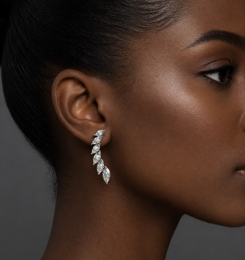 Marquise Fancy Diamond Earring