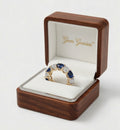 Cushion Cut Diamond & Blue Sapphire Eternity Band