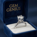 High Setting Knife Edge Prong Diamond Engagement Ring