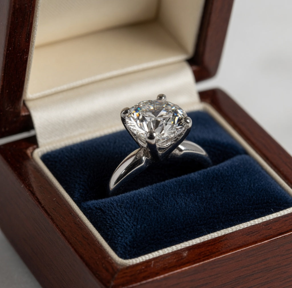 Four Prong Solitaire Diamond Engagement Ring