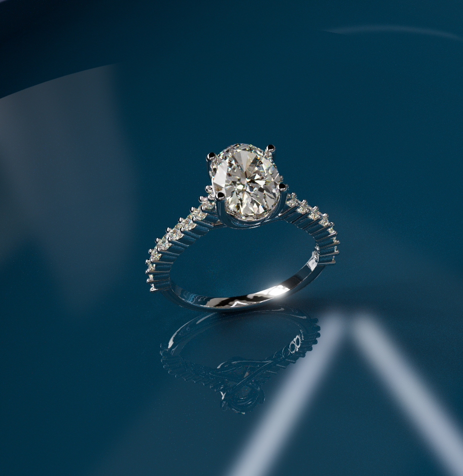 1.25ct Oval Diamond Engagement Ring