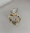 2.5ct Pear Shape Split Shank Diamond Engagement Ring