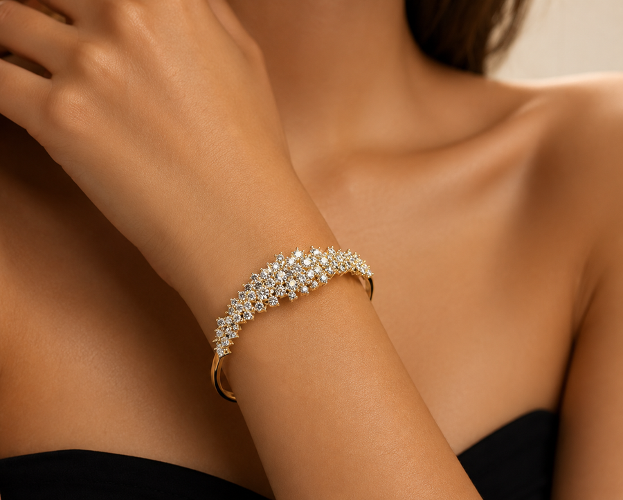 Cluster Diamond Bangle