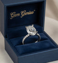 4ct Oval Cut Micro Pavé Diamond Engagement Ring
