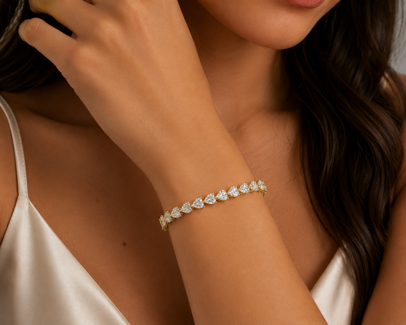 50pts Heart Shape Diamond Bracelet