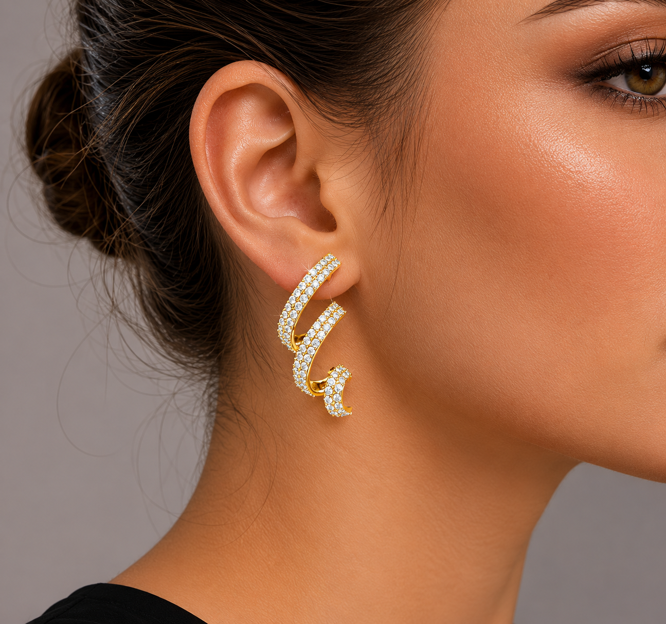 Circular Diamond Earring