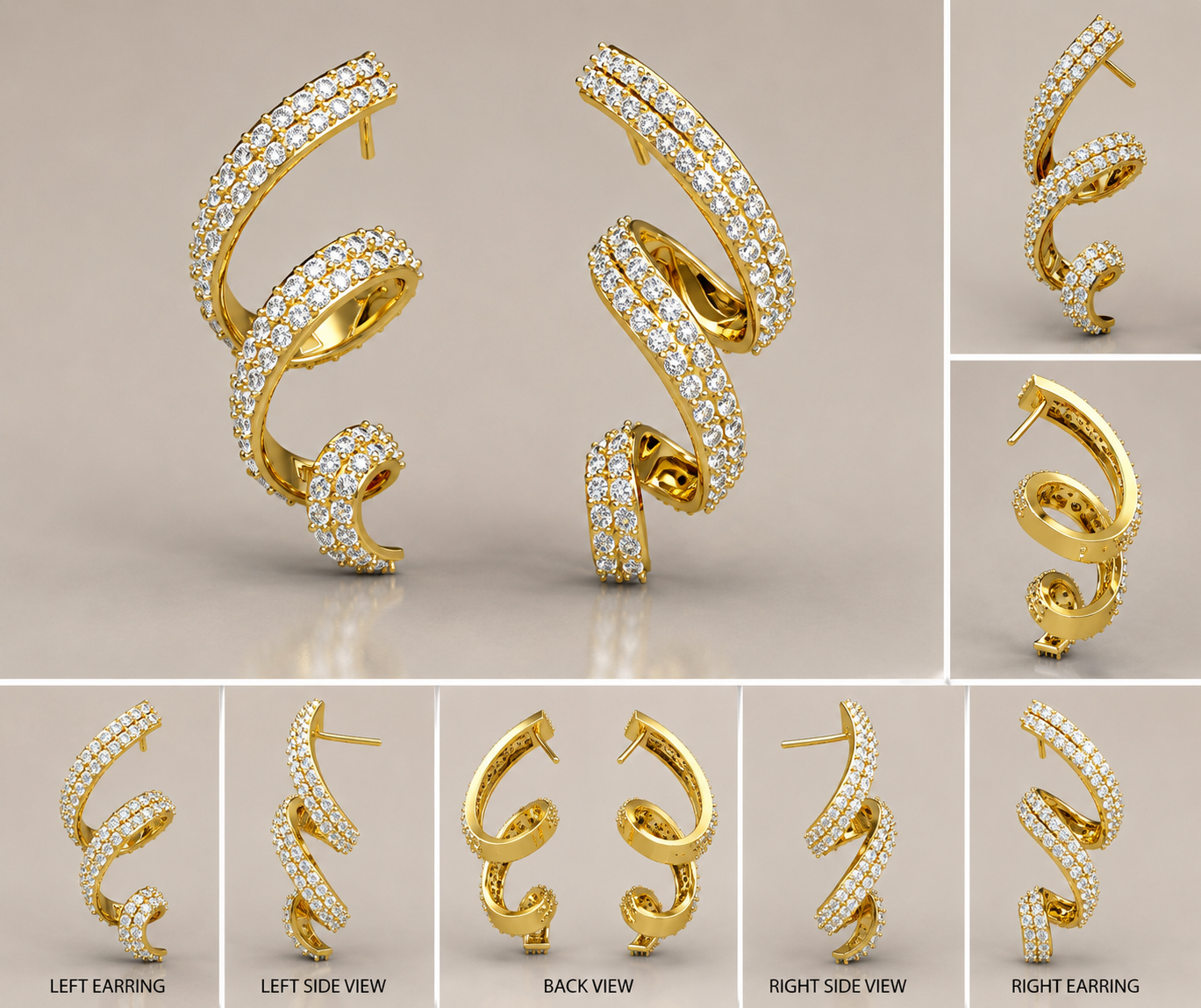 Circular Diamond Earring