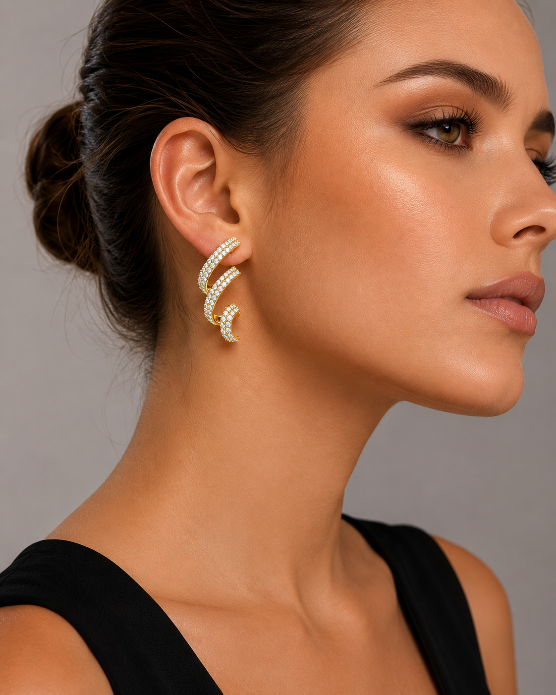 Circular Diamond Earring