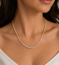 15 pts Center Bezel Diamond Tennis Necklace